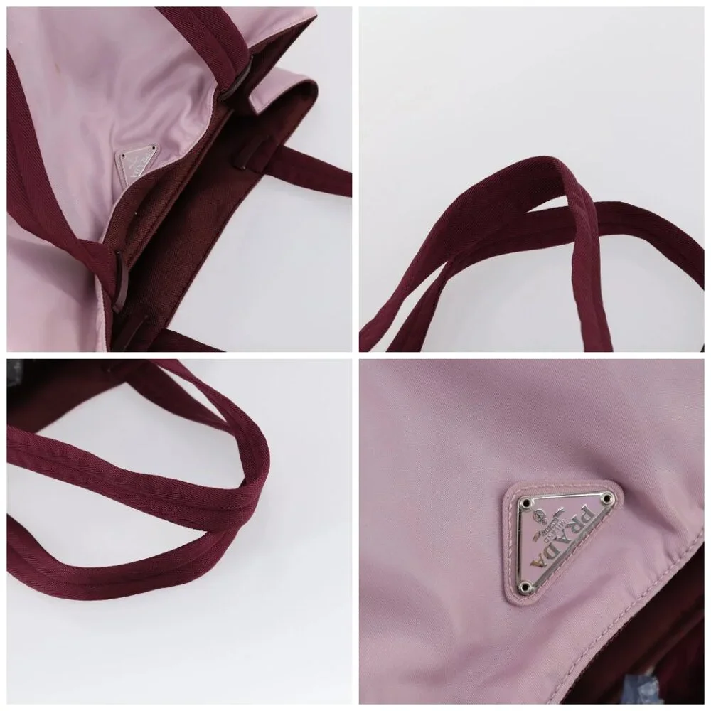 PRADA Tote Bag Nylon Pink Silver Auth 151026 - Picture 16 of 16